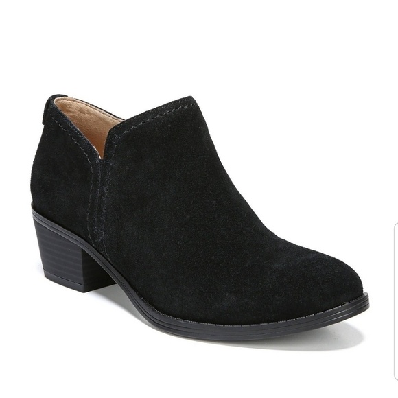 Naturalizer Zarie Black Suede Ankle Bootie - Picture 1 of 8